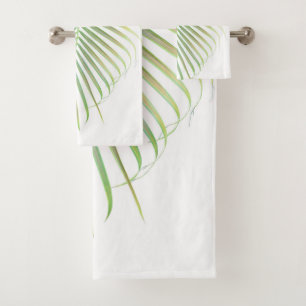 Palm Leaf Delicado #1 #tropical #wall #art Bath Towel Set
