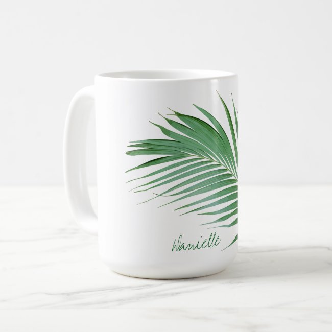 Palm Leaf Design Coffee Mug
