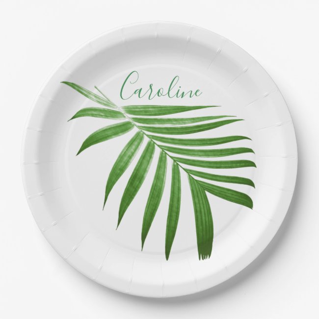 Palm Leaf Design Paper Plate