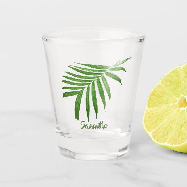 Palm Leaf Design Shot Glass
