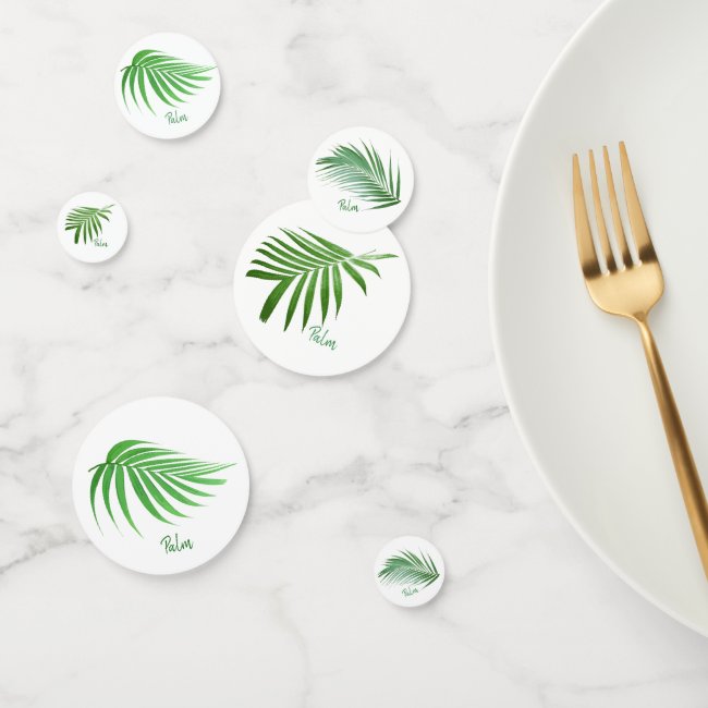Palm Leaf Design Table Confetti