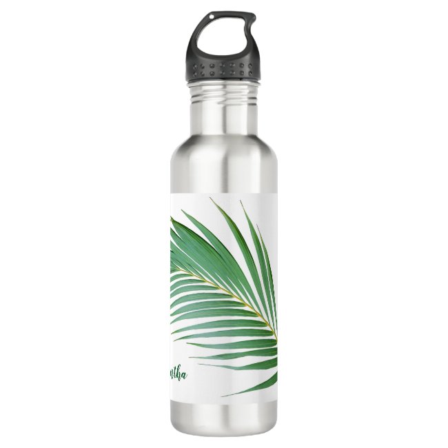 Palm Leaf Frond Design Water Bottle
