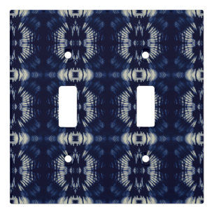 Palm Leaf in Delft Blue       Light Switch Cover