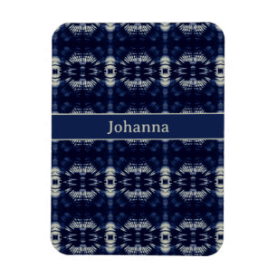 Palm Leaf in Delft Blue   Personalized Botanical Magnet