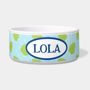 Palm Leaf Island Ceramic Pet Bowl