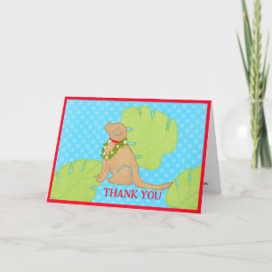 Palm Leaf Island Golden Dog 2 Thank You Cards