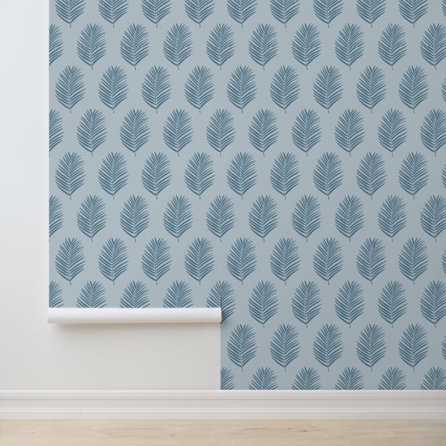 Palm Leaf Light Blue Wallpaper (Application)