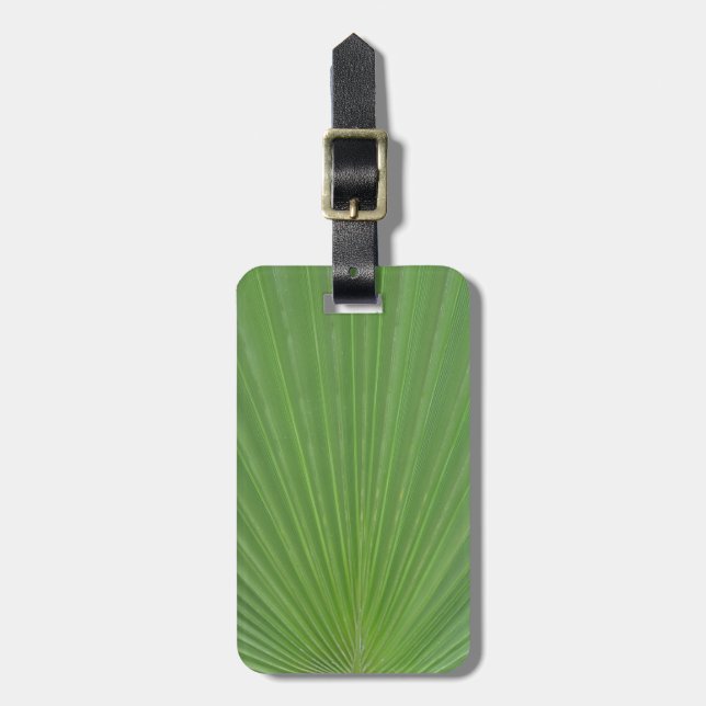 Palm leaf luggage tag (Front Vertical)