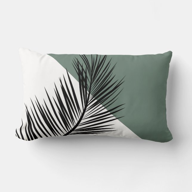 Palm leaf lumbar pillow (Front)