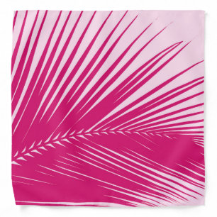 Palm leaf - magenta pink bandana