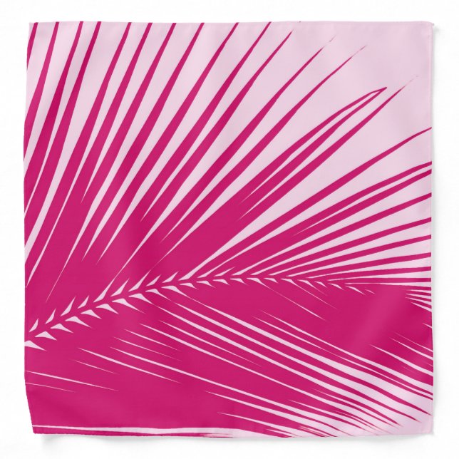 Palm leaf - magenta pink bandana (Front)