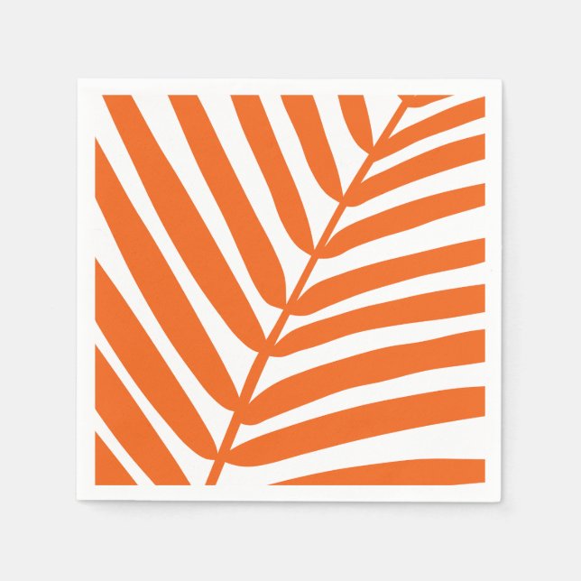 Palm Leaf Orange Napkins (Front)