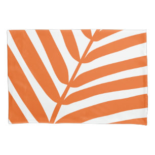 Palm Leaf Orange Pillow Case