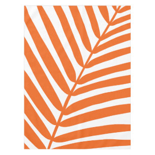 Palm Leaf Orange Tablecloth