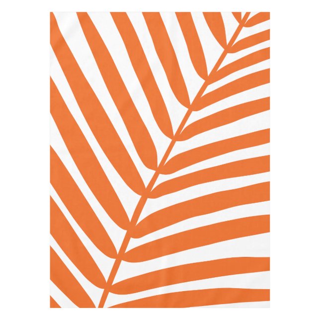 Palm Leaf Orange Tablecloth (Front)