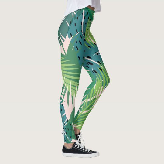 Palm Leaf Pattern leggings | Zazzle.com