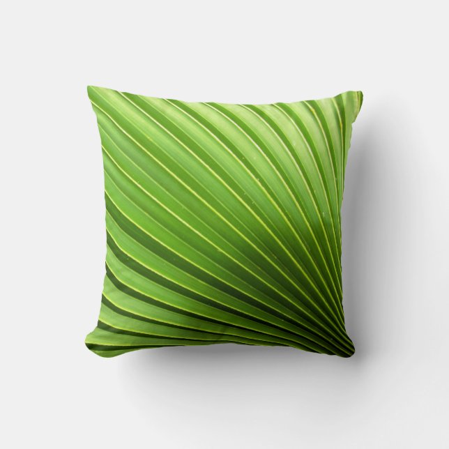 Palm Leaf Pillos Throw Pillow (Front)