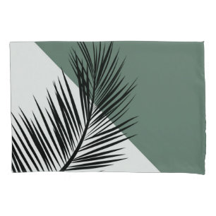 Palm leaf pillow case