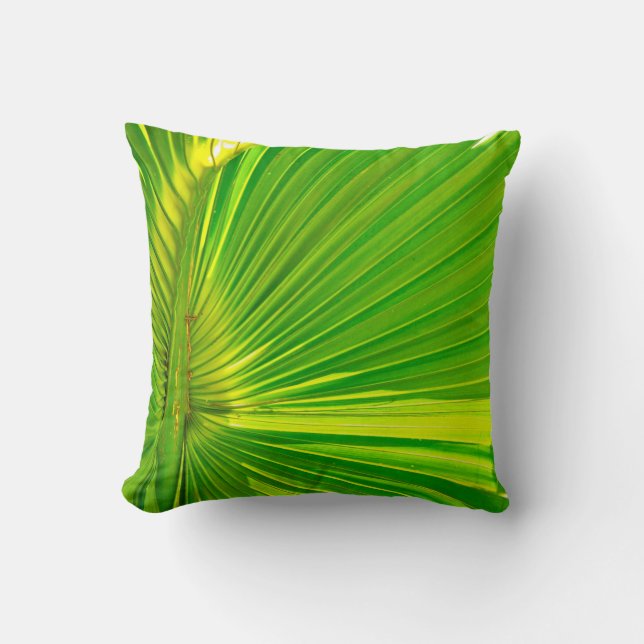 Palm leaf pillow/cushion throw pillow (Front)
