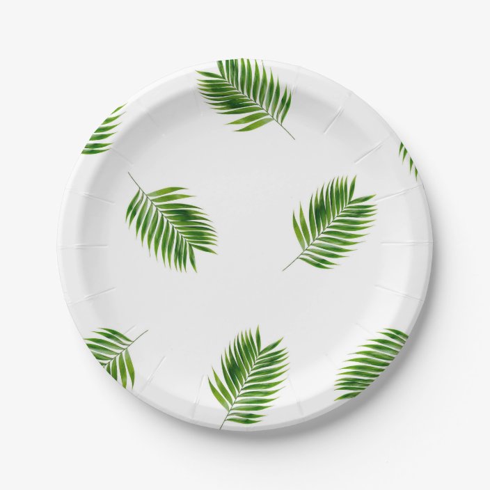 tropical paper plates
