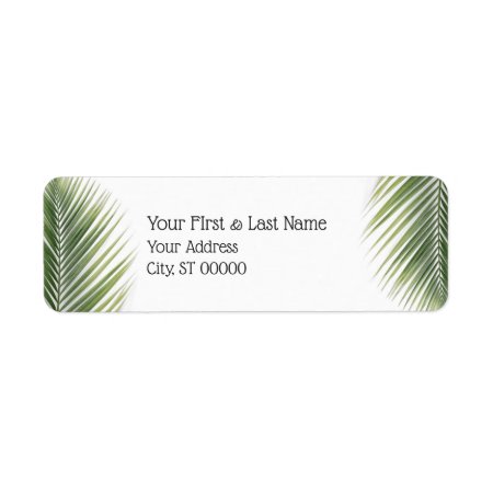 Palm Leaf Return Label