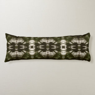 Palm Leaf Shadow Army Green Body Pillow