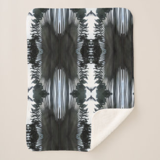 palm leaf sherpa blanket