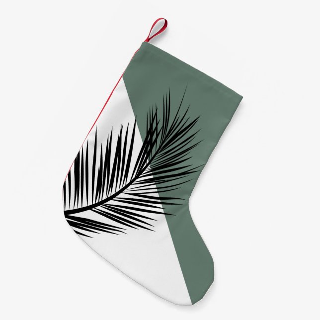 Palm leaf small christmas stocking (Front (Hanging))