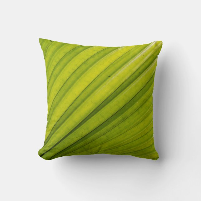 Palm Leaf Throw Pillow (Front)