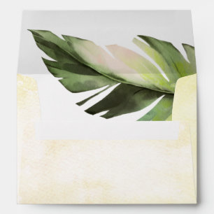 Palm Leaf Tropical Floral Elegant Envelope