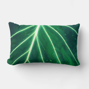 Palm Leaf tropical foliage jungle foliage Lumbar Pillow