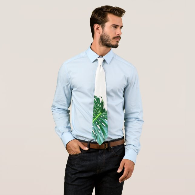 Palm Leaf, tropical foliage, jungle rainforest  Neck Tie (In Situ)