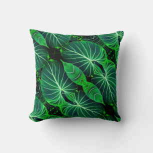Palm Leaf, tropical foliage, jungle rainforest  Throw Pillow