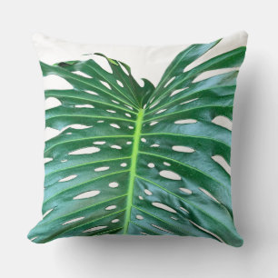 Palm Leaf, tropical foliage, jungle rainforest  Throw Pillow
