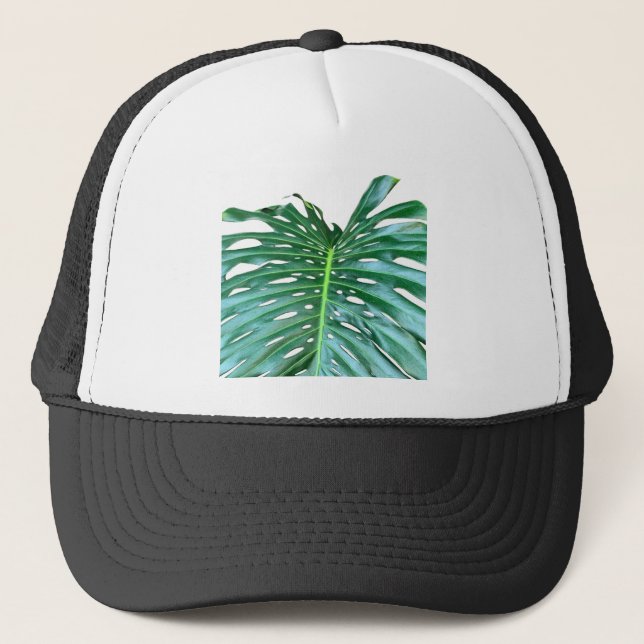 Palm Leaf, tropical foliage, jungle rainforest  Trucker Hat (Front)