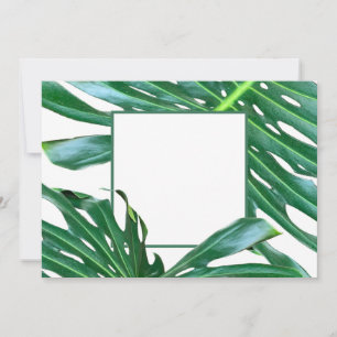 Palm Leaf, tropical foliage personalize Invitation