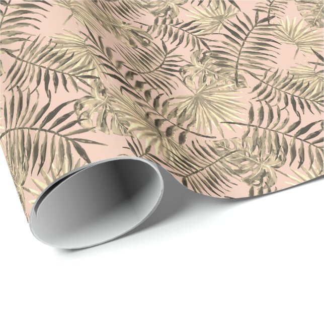 Palm leaf tropical wrapping paper (Roll Corner)