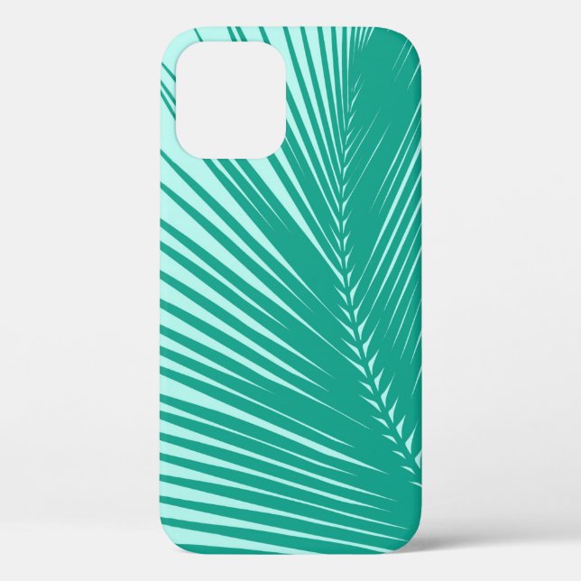 Palm leaf - Turquoise and aqua Case-Mate iPhone Case (Back)