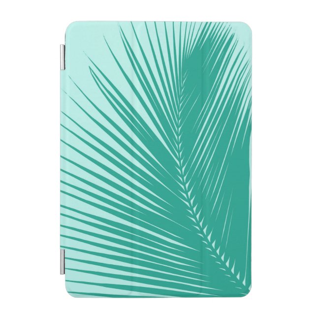 Palm leaf - Turquoise and aqua iPad Mini Cover (Front)