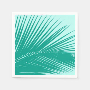 Palm leaf - Turquoise and aqua Napkins