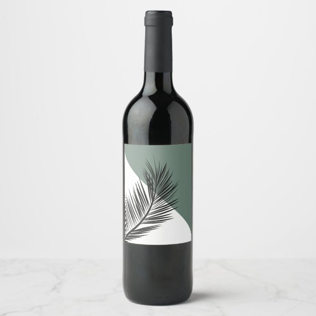 Palm leaf wine label (Front)