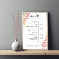 Palm Leafy Salon Price List Poster