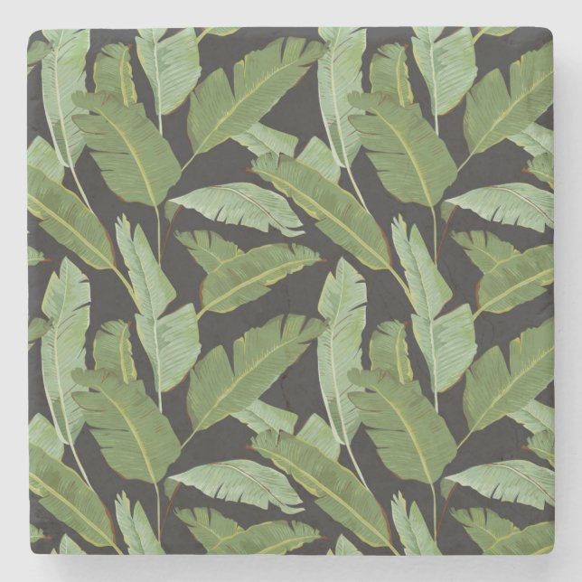 Palm Leaves 2 Stone Coaster (Front)
