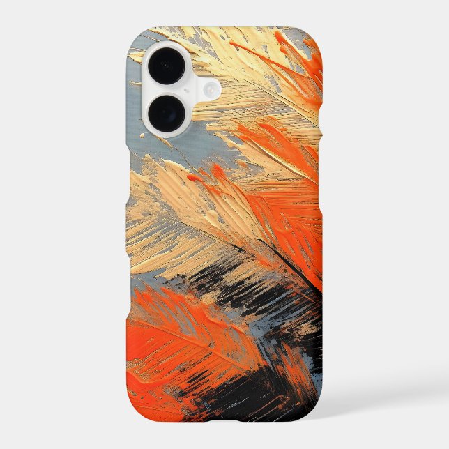 Palm Leaves – Abstract Tropical Motion iPhone Case (Back)