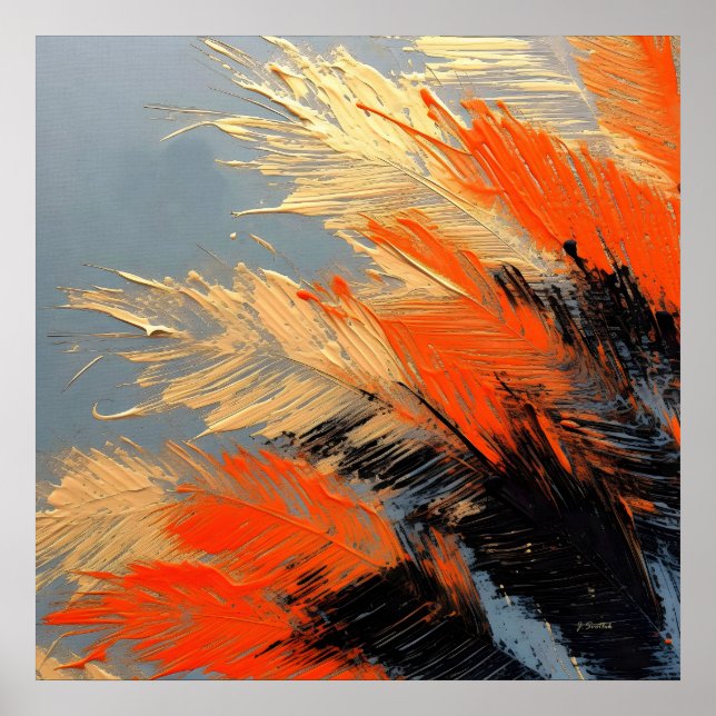 Palm Leaves – Abstract Tropical Motion Poster (Front)