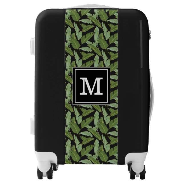 Palm Leaves | Add Your Initial Luggage (Front)