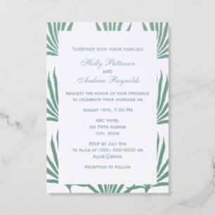 Palm Leaves Background #1 Wedding Invitation