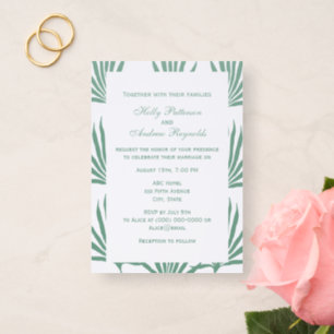 Palm Leaves Background #1 Wedding Invitation