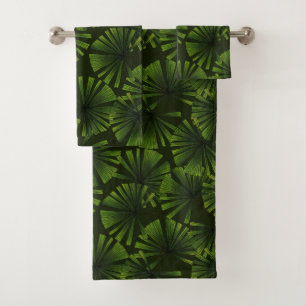 Palm leaves bath towel set