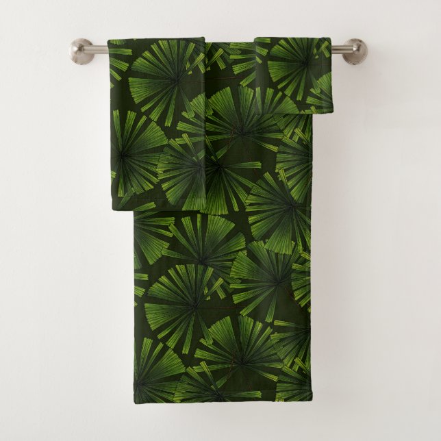 Palm leaves bath towel set (Insitu)